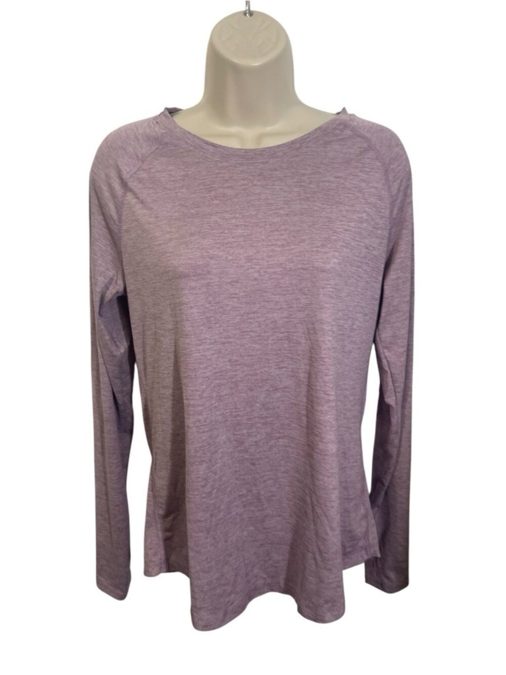 CHAMPION C9 Women's Size Medium Light Purple Space-Dye Athletic Top Long Sleeves